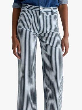 AG Kassie Nordic Indigo Stripe Jeans